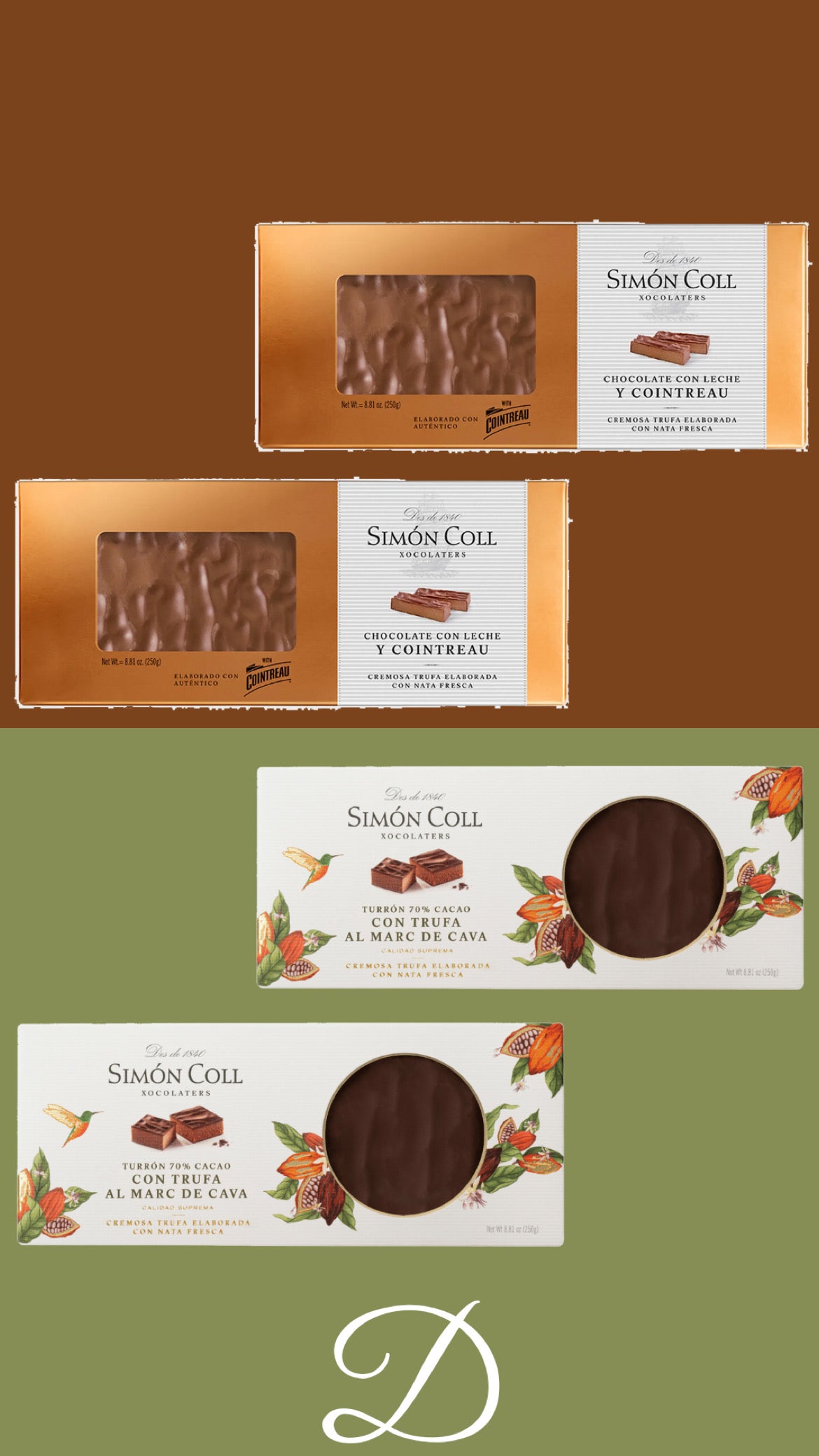 Assorted 4 Nougat Pack – Cointreau Truffle & Marc de Cava Truffle