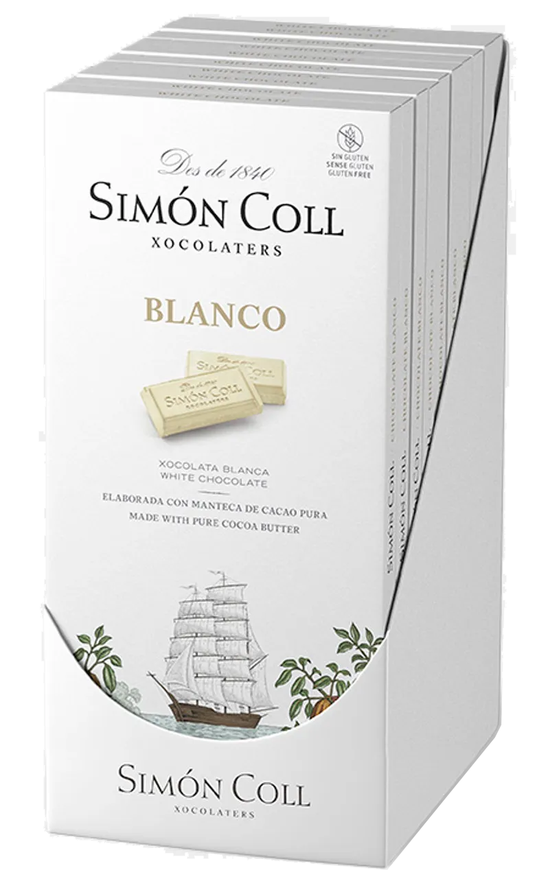 Case of 80 Simon Coll White Chocolate Bar 85g