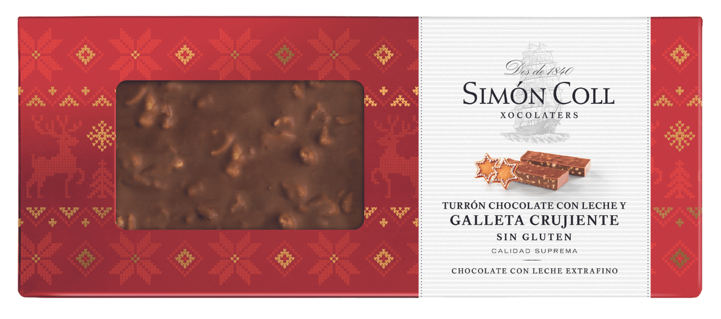 12 Simon Coll Milk chocolate & crunchy cookie Nougat 250g
