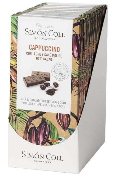 Case of 80 Simon Coll Dark Milk Chocolate Bar 60% cocoa & coffee