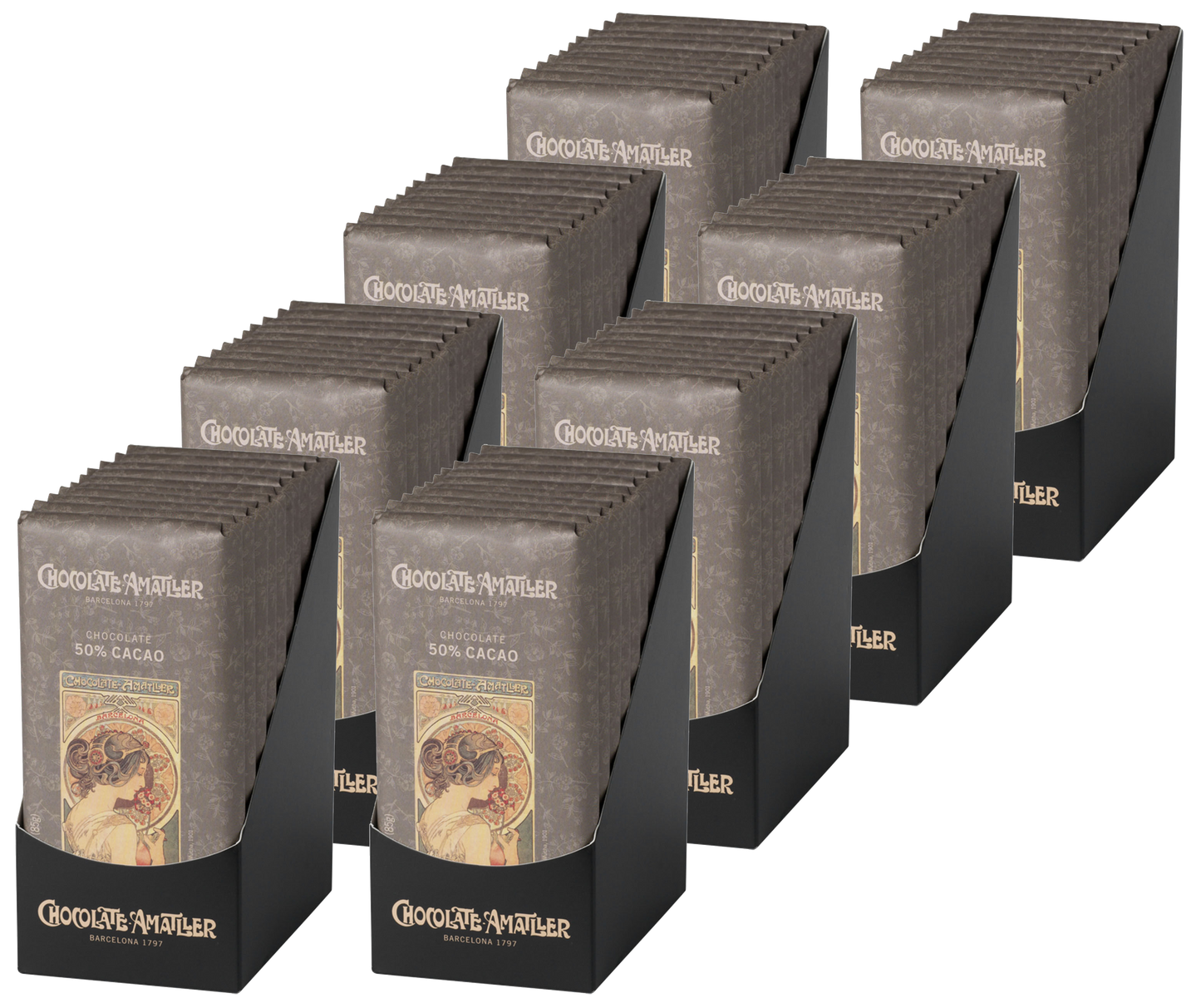 Case of 80 Amatller Kosher tablets Chocolate 50% Cacao 85g