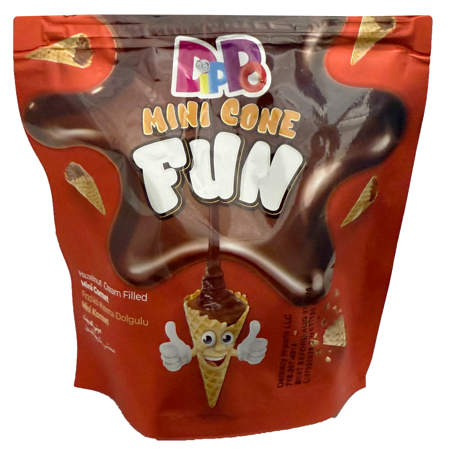 18 Dippo mini cone Hazelnut & cocoa flavored 100g