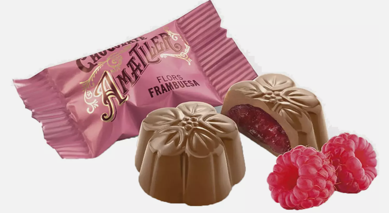 9 Boxes Amatller Milk Chocolate Raspberry Pralines