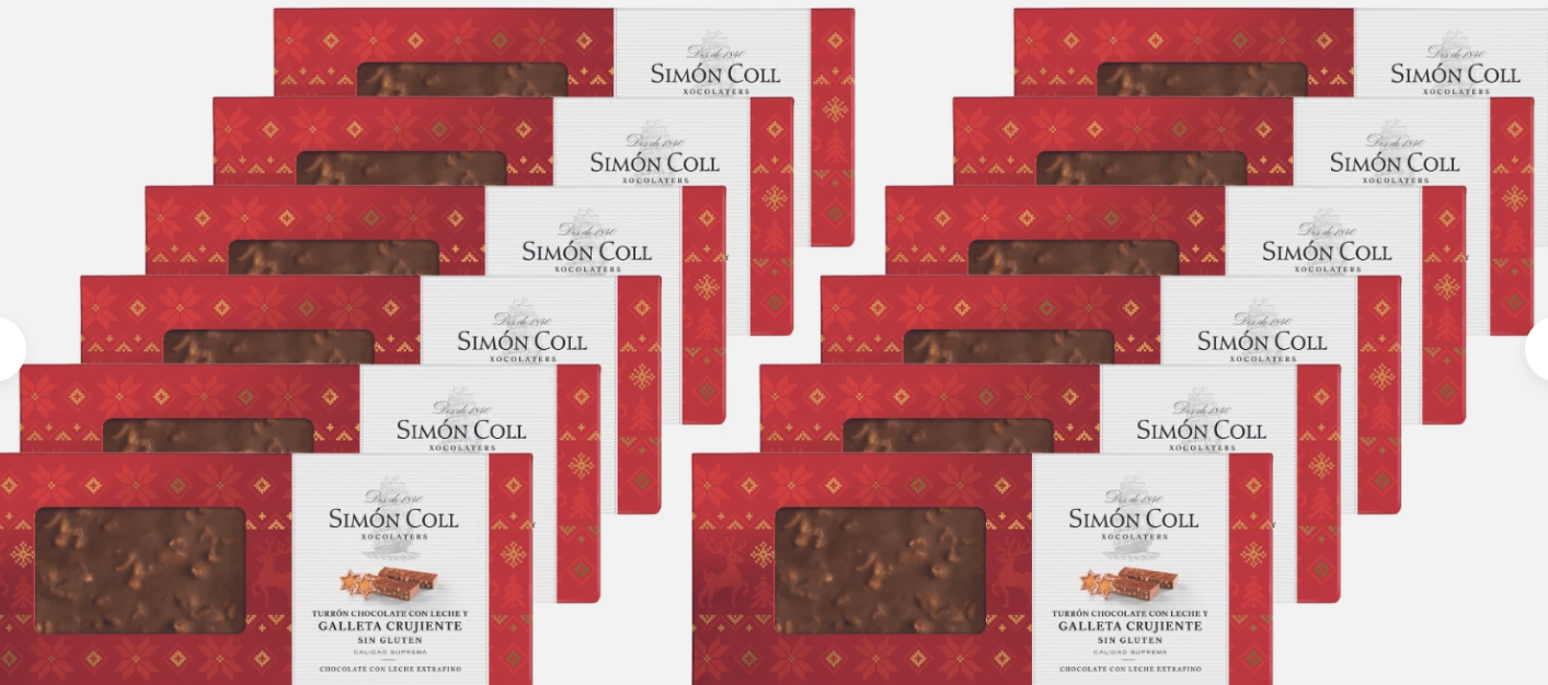 12 Simon Coll Milk chocolate & crunchy cookie Nougat 250g