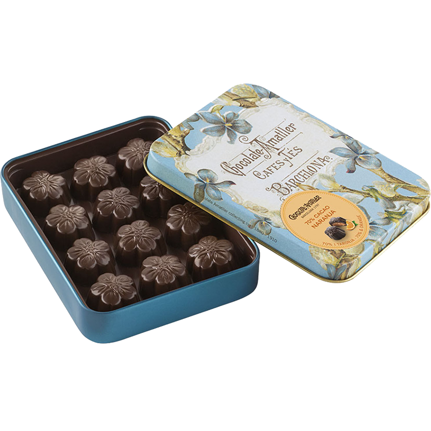 Amatller 70% Chocolate w/Orange Pralines 72g