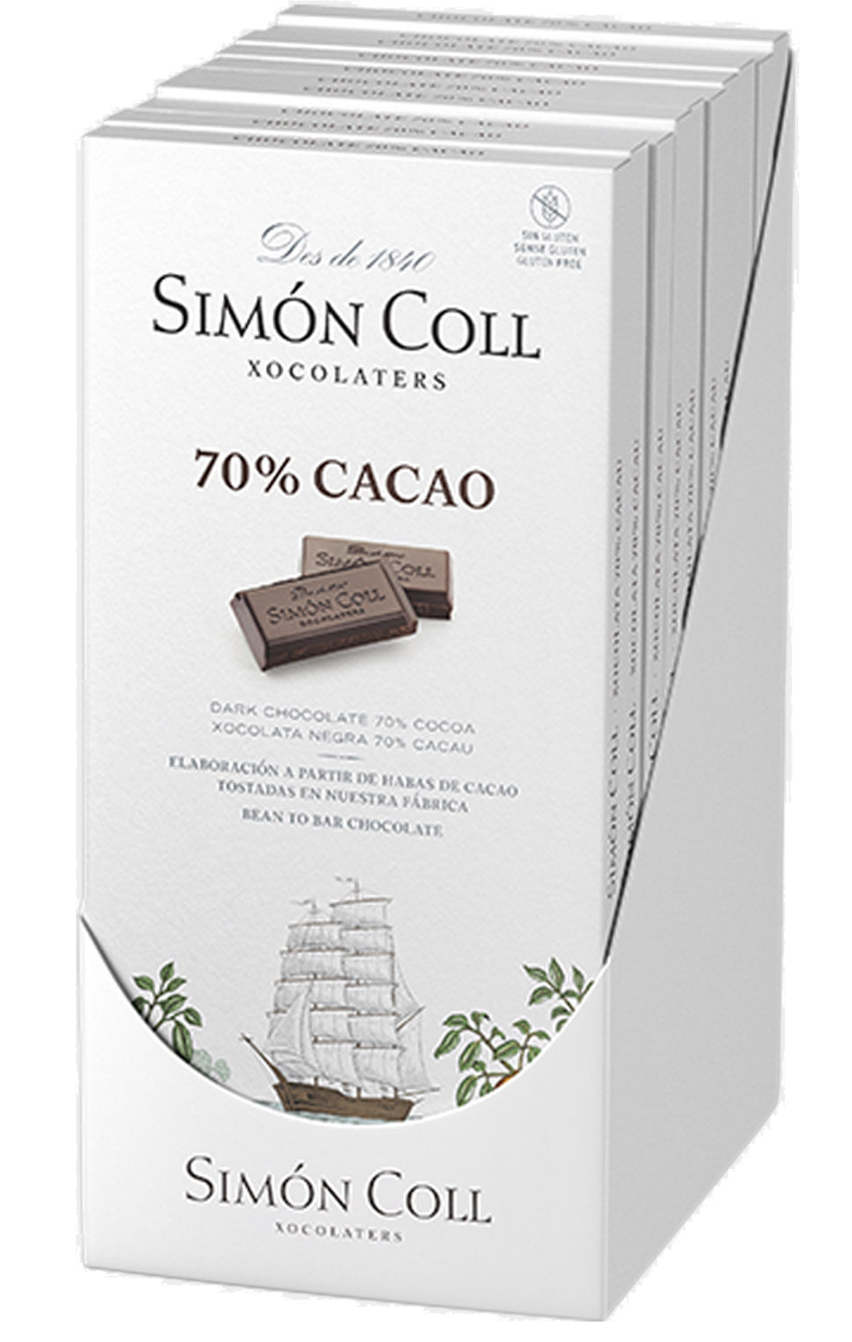 10 Simon Coll Kosher Dark Chocolate Bar 70% cocoa 85g