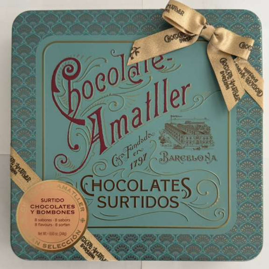 Amatller Assorted Chocolates & Pralines Gift Tin – Imported – SALE