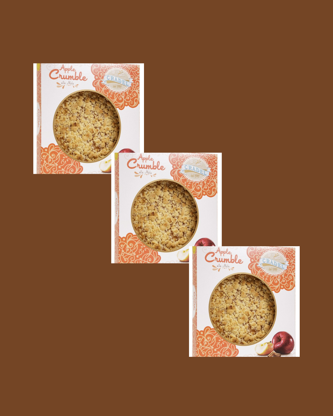 Cradel Apple Crumble Tart 350 g (x3) - Kosher