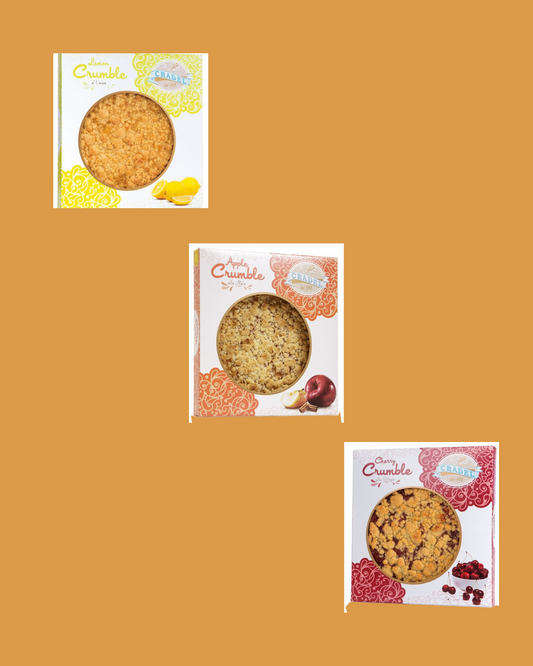 3 Cradel Kosher Crumble Tart Assorted Pack – Cherry, Lemon, Apple