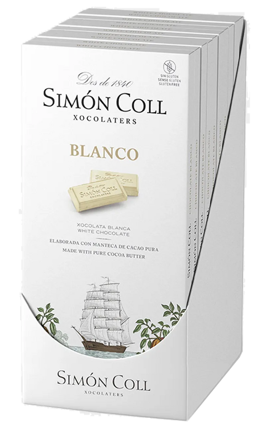 Case of 10 Simon Coll White Chocolate Bar 85g
