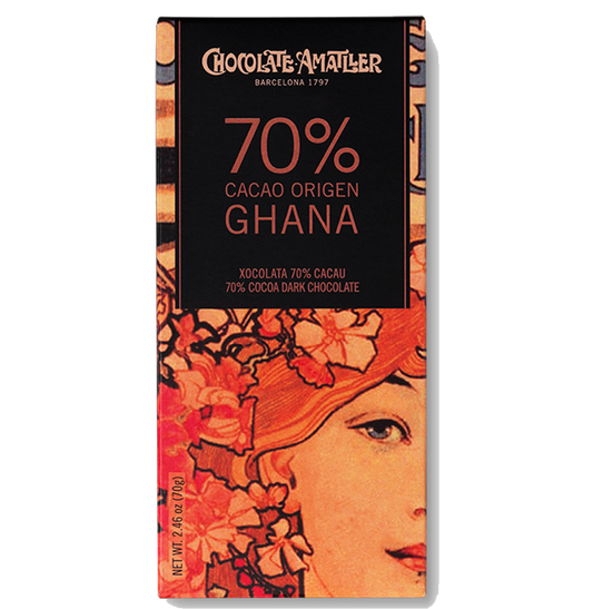 Case of 10 Amatller Kosher tablets 70% Cacao Ghana 70g