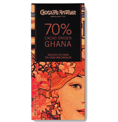 Case of 80 Amatller Kosher tablets 70% Cacao Ghana 70g