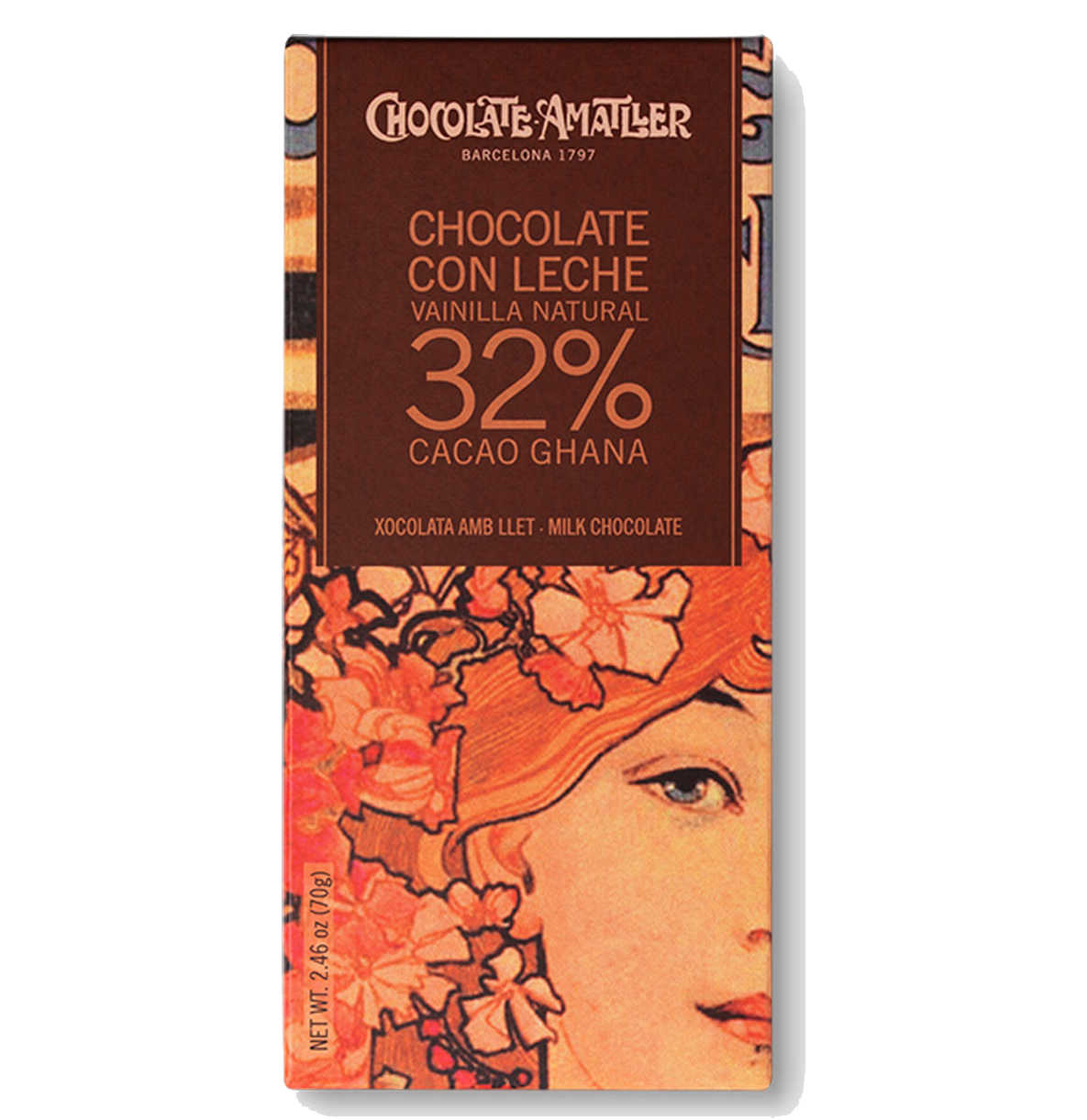 10 Kosher tablets 32% Cacao Ghana Vainilla B. 70g