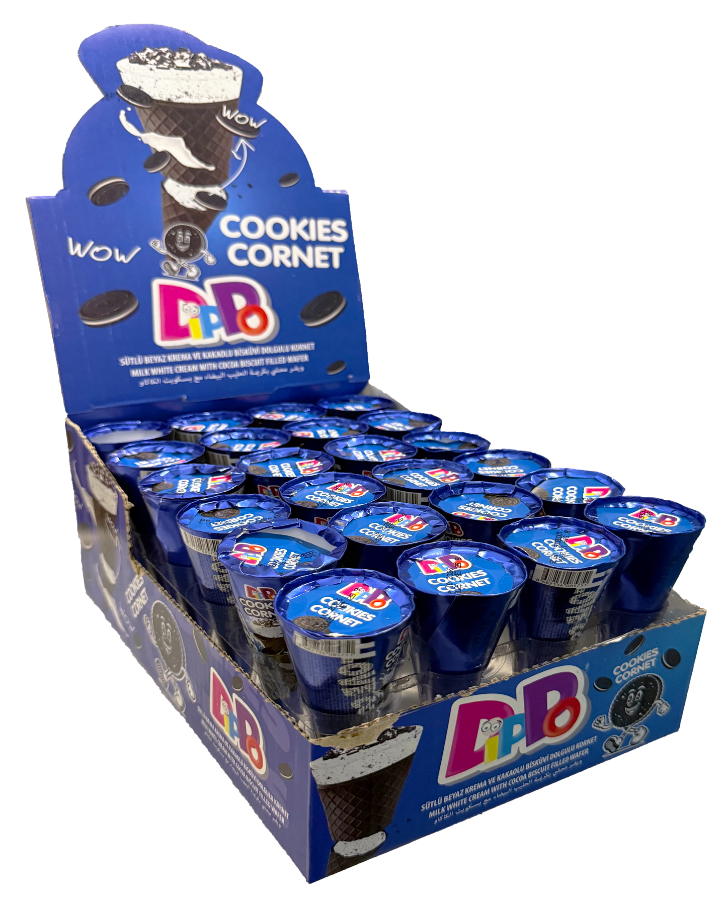 96 Dippo cones Cookies & cream biscuit flavored