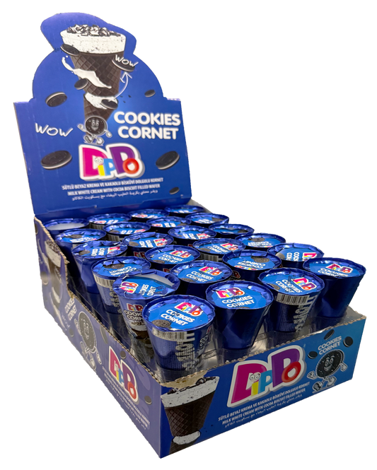 24 Dippo cones Cookies & cream biscuit flavored