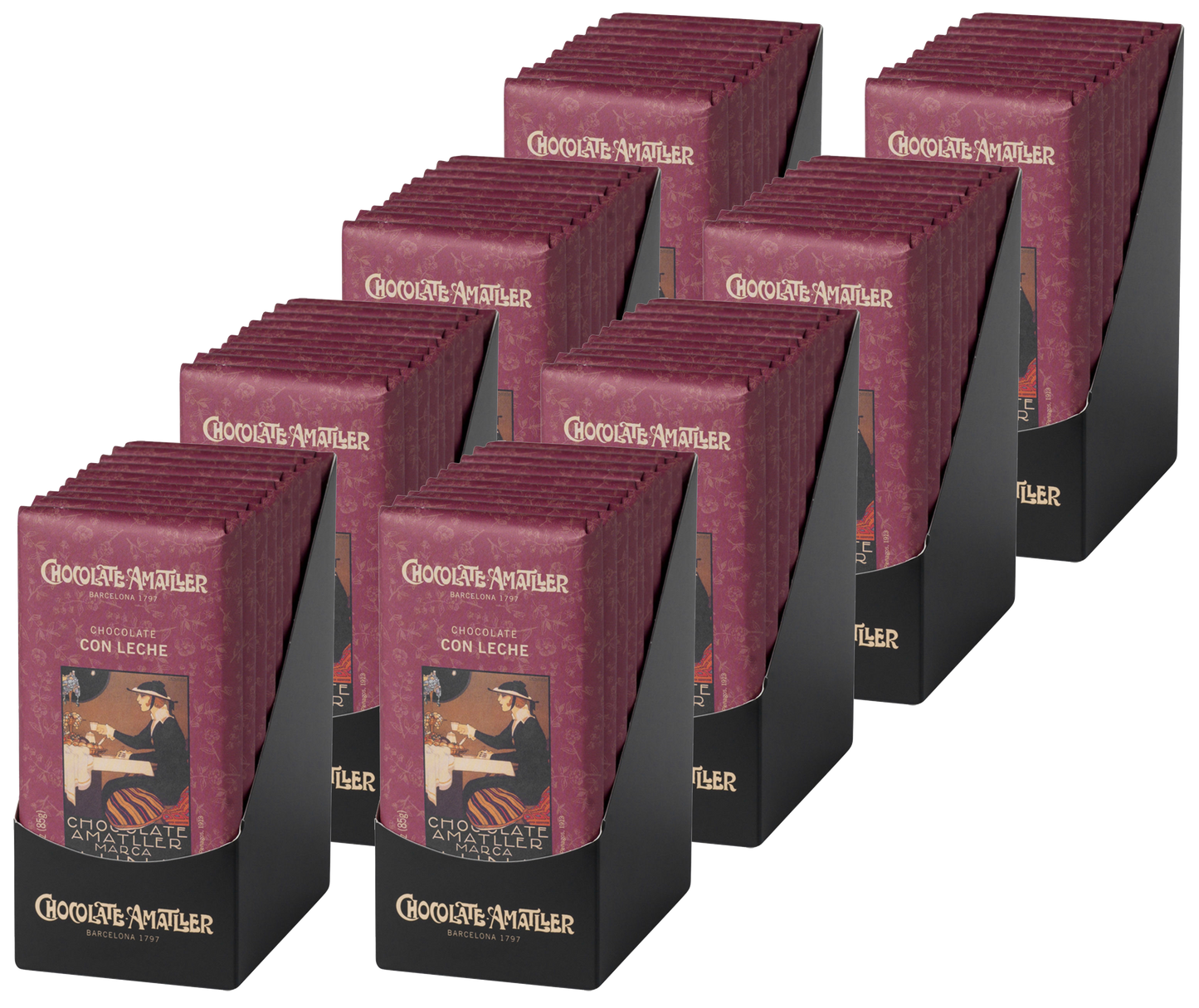 Case of 80 Amatller Kosher tablets Milk Chocolate 85g