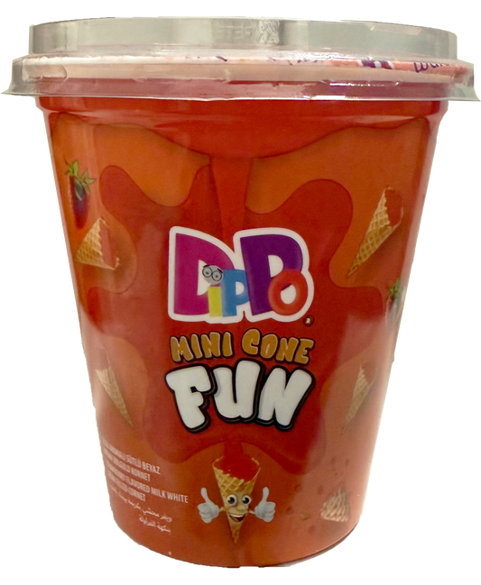 24 cups Dippo Strawberry flavored 100g