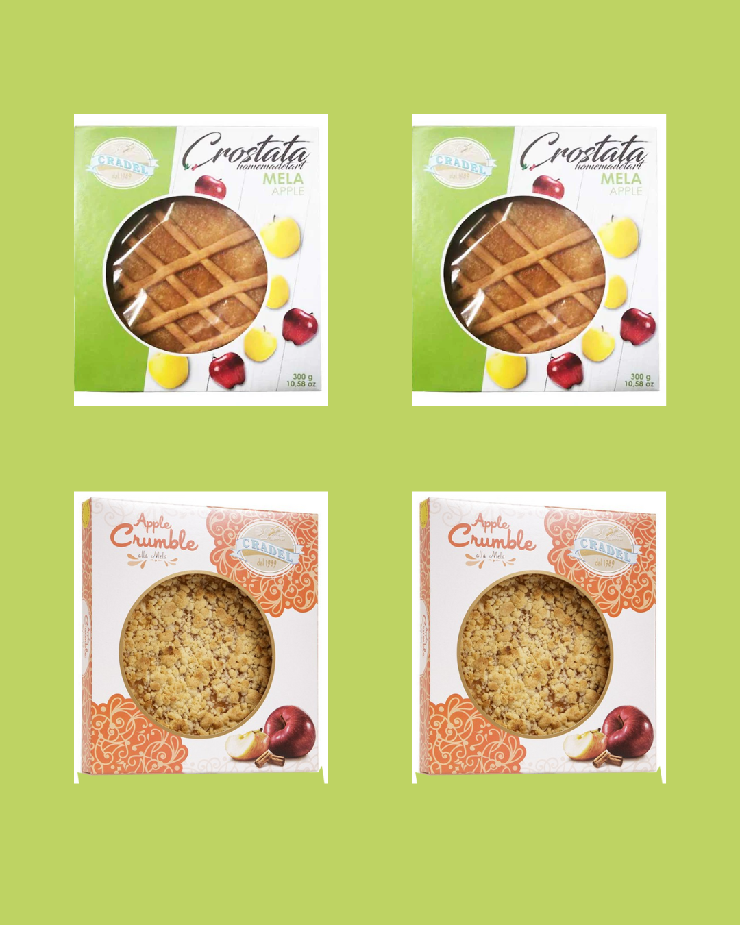 4x Cradel Kosher Tarts - Apple Combo