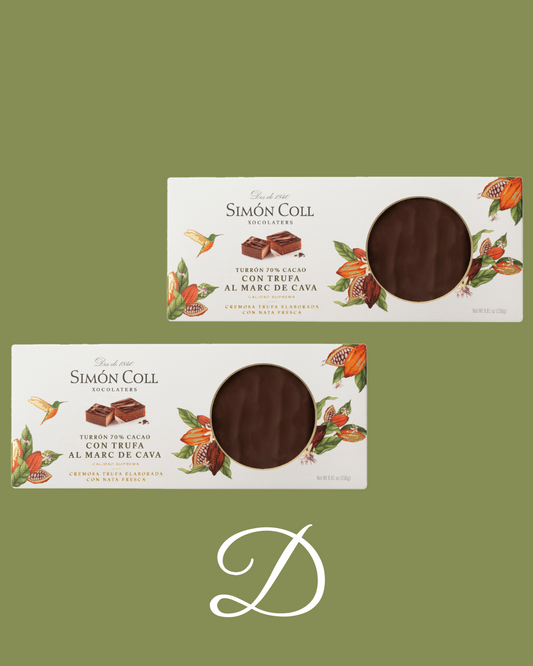 2x1 Nougat 70% Cocoa with Marc de Cava Truffle – 250g