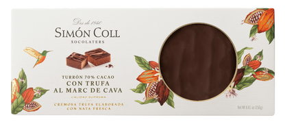 Pack of 12 Simon Coll 70% cocoa w/Marc de Cava truffe Nougat 250g