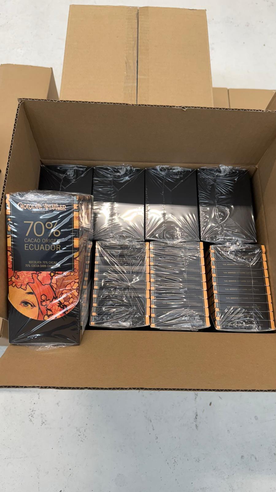 Case of 80 Amatller Kosher tablets 70% Cacao Ecuador 70g