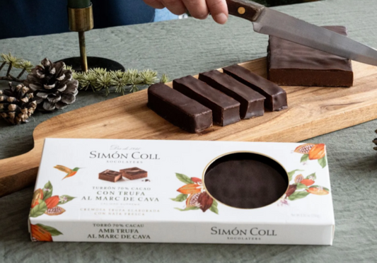 Pack of 12 Simon Coll 70% cocoa w/Marc de Cava truffe Nougat 250g