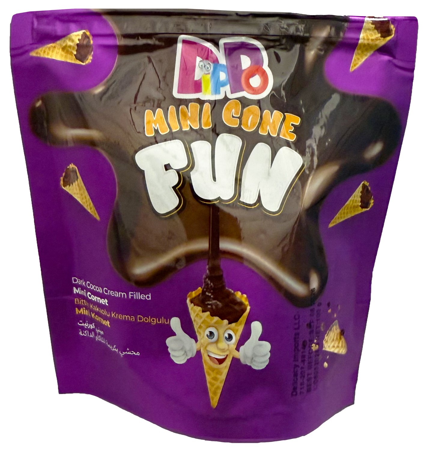 90 bags Dippo mini cone Dark Chocolate flavored 100g
