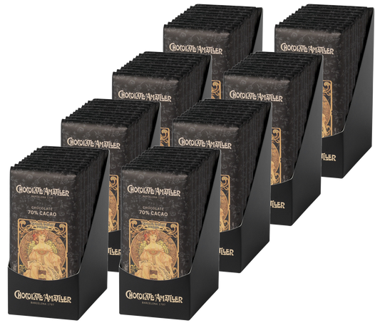 8x Cases of 10 Amatller Kosher tablets Chocolate 70% Cacao 85g