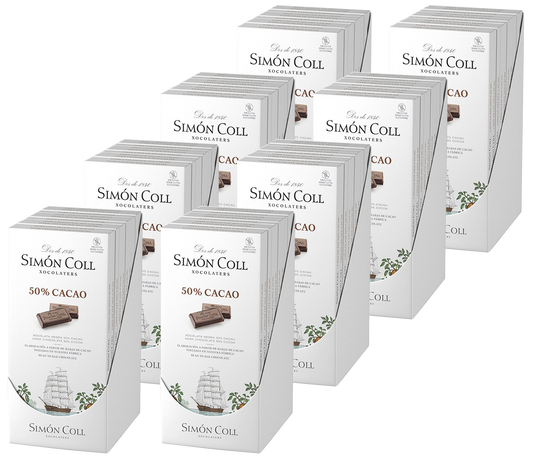 Case of 80 Simon Coll Kosher Dark Chocolate Bar 50% cocoa 85g