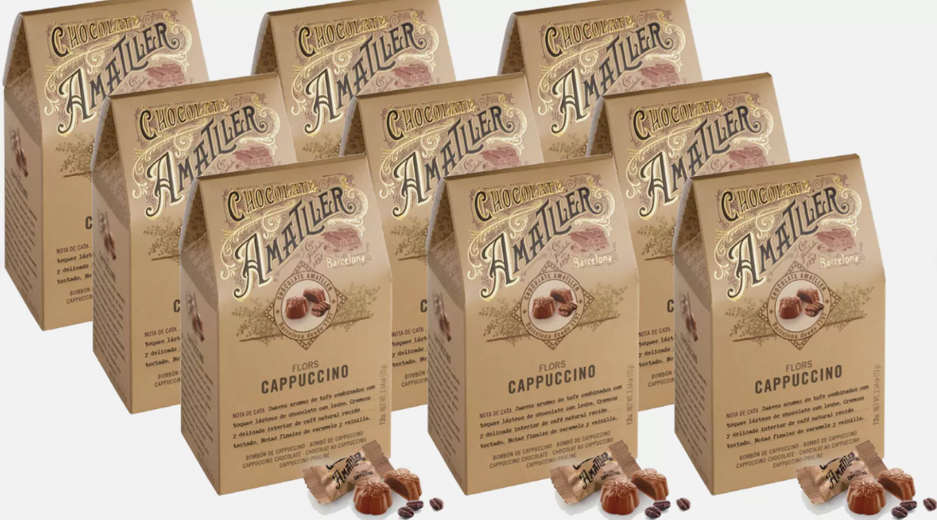 9 Boxes Amatller Milk Chocolate Capuccino Pralines